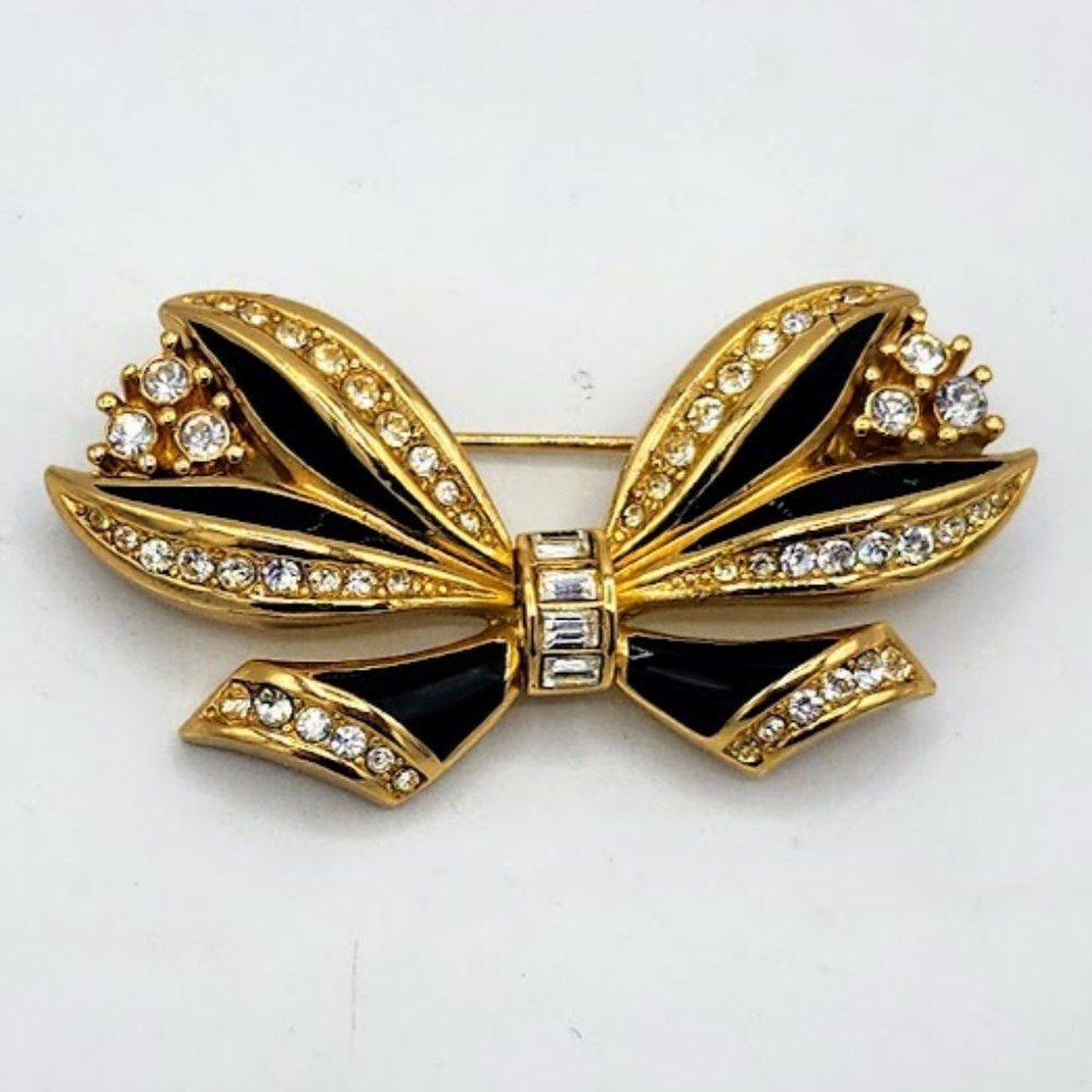 Vintage Christian Dior Signed Grosse Bow Brooch